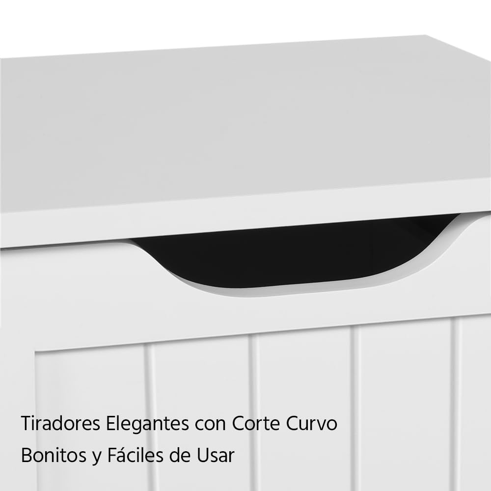 Yaheetech Armario de baño Mueble Auxiliar con 4 Cajones 30x30x82cm Blanco | Muebles de Suelo Auxiliarde Pie para Baño Sala de Estar, Comedor, Cocina