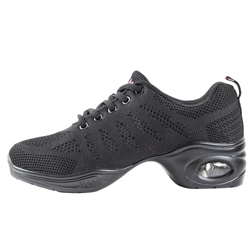 Linodes Women's Breathable Dance Sneaker with Split Sole and Air Cushion Jazz Dance Walking Shoes2