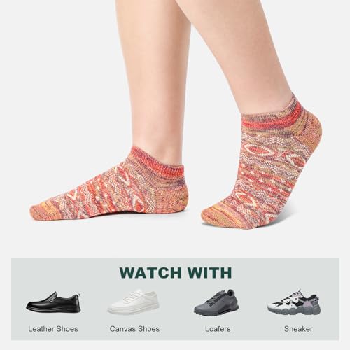 Image of HHX YONLEE Ankle Socks Striped patterned Casual Socks 8 /10 Pairs Gift Box