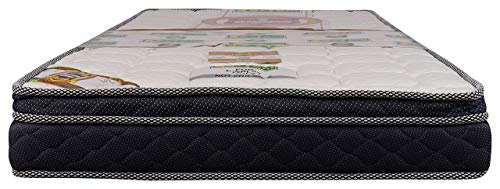 Image of Passion Visco-E Memory Foam Mattress Queen Bed Size (White & Black, 75x60x6 Inches)