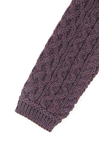 Image of Aran Crafts Irish Women's Cable Knit Side Zip Wool Jacket (Z4630)