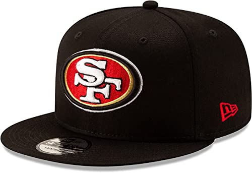 New Era NFL 9FIFTY Adjustable Snapback mens Hat Cap One Size Fits All (San Francisco 49ers Black)