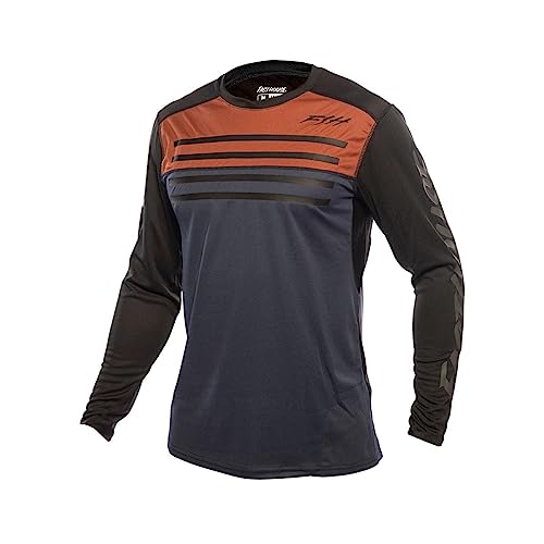 FASTHOUSE Youth Alloy Sidewinder Long Sleeve Jersey (Rust/Midnight Navy, Large)