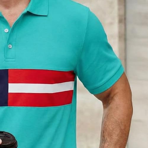 Image of Men's Polyster Stretchable Polo T-Shirts Half Sleeves Regular Fit T-Shirt for Everyday Wear