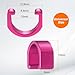 HARFINGTON 10pcs Bicycle Cable Clamps C-Clips Aluminum Alloy Housing Hose Guide U-Clips Brake Derailleur Shifter for MTB Road Bike, Pink