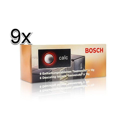 9x Bosch TCZ6002 Entkalkungstabletten für Kaffeevollautomaten