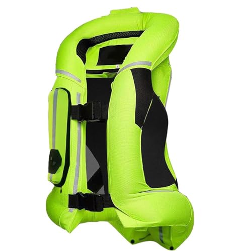 ZYREHAW Chaleco Airbag Moto Para Mujer Y Hombre, Airbag Moto Con Tira Reflectante, Chaleco Airbag Con Protección Protector De Espalda Chaleco Hinchable Ligero Para Montar A Caballo, Motocicleta B,S