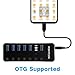 Powered USB HUB RSHTECH Type C to 7 Port USB 3.0 Hub Aluminum Portable Splitter with Individual On/Off Switches (7-Ports)