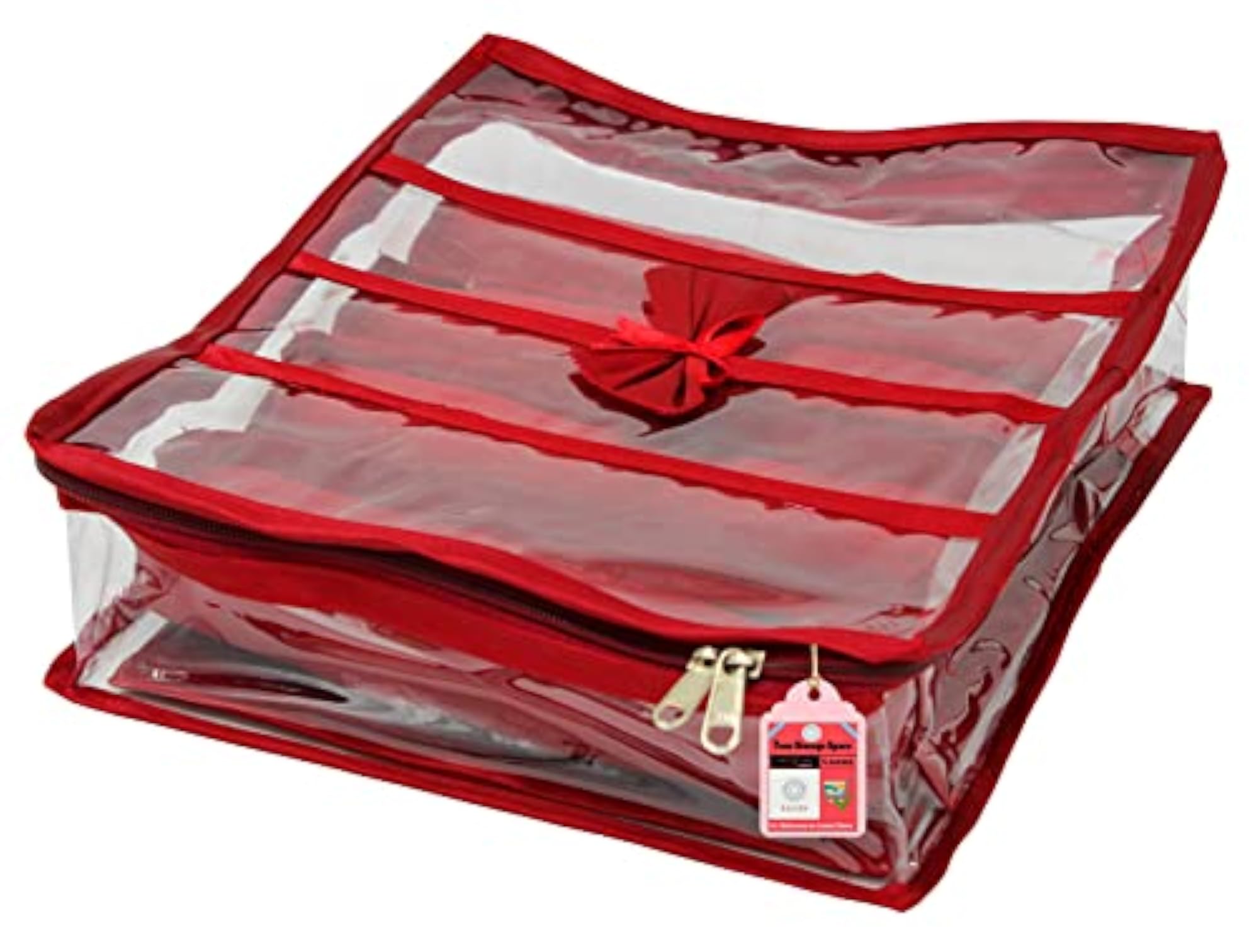 Satin Fabric 4 Rod Bangle Box Organizer for Women