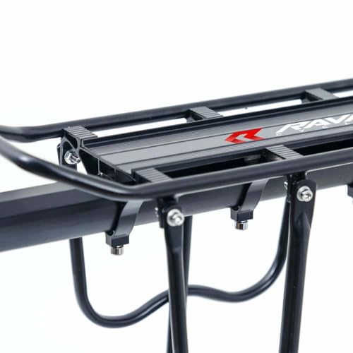 Bagageiro Traseiro Bike Mtb até 50Kg com Blocagem Hastes reguláveis Rava