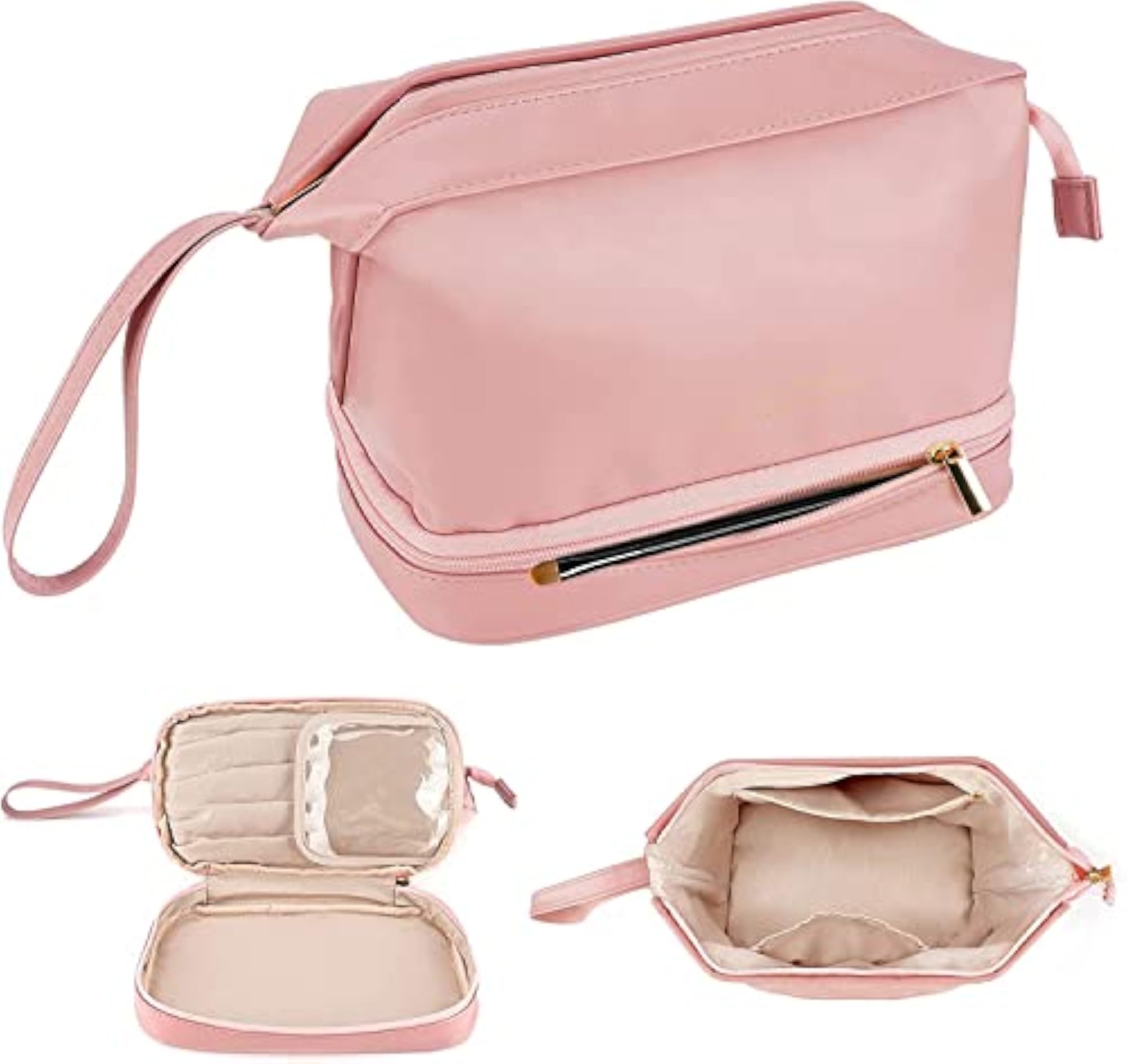 High-end Double Layer Cosmetic Bag, Travel Makeup Organiser