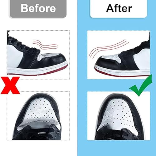 Image of Anti-Crease Shoe Protector Shields - 1 Pair Black | Shoe Crease Defender for Sneakers and Athletic Footwear