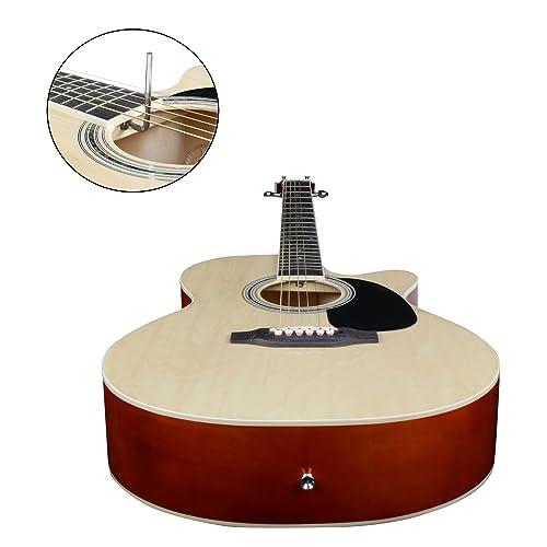 Image of Juarez JRZ40C /NAT 40-Inch Cutaway Acoustic Guitar with Dual Action Truss Rod, Gigbag, Picks, String Set, Strap - Natural