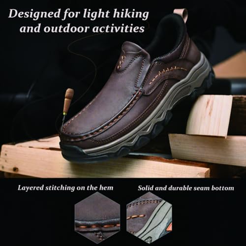 Enjerr Orthopedic Shoes Men, 2025 Hands-Free Arch Support, 2025 New Men'S Comfortable Casual Genuine Leather Slip on Loafers4