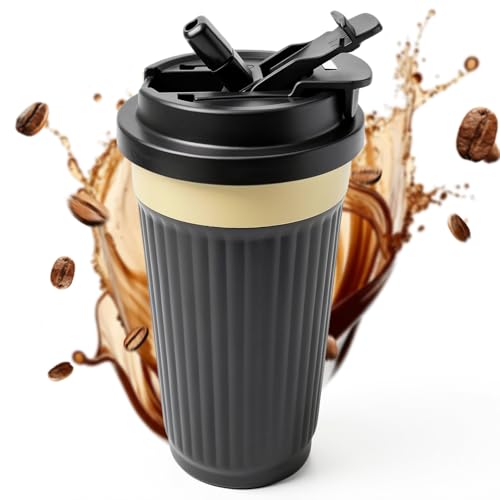 Image of Vacuum Insulated Stainless Steel Travel Coffee Mug,Leak Proof Cup with Lid