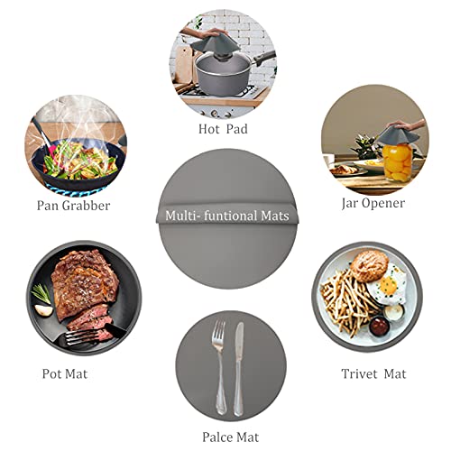 Tapis de cuisson en silicone résistant à la chaleur gris durable - 4