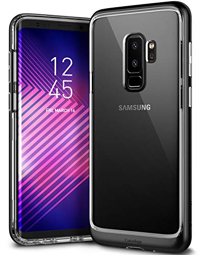 Caseology Skyfall for Galaxy S9 Plus Case (2018) - Clear Back & Slim Fit - Black