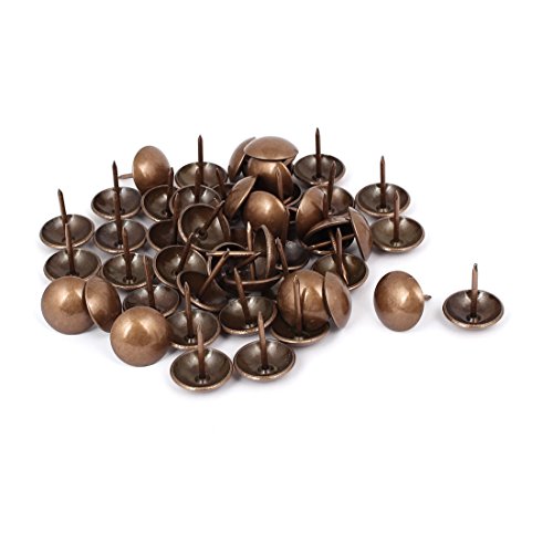 Aexit 19mm x Nails, Screws & Fasteners 23mm Iron Round Dome Head renovation Thumb Tack Nail Copper Nails Tone 50pcs
