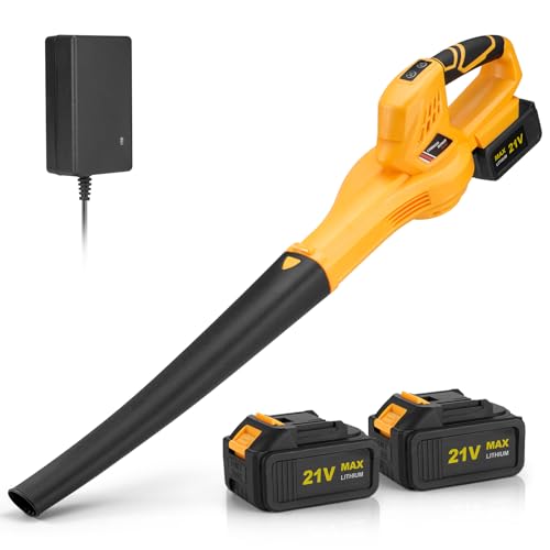 Herramientas De Jardín, Tools TXG Sopladora de Aire Inalambrica, Sopladora de Hojas Recargable, Soplador de Aire Eléctrico de Mano, 6 Modos de Velocidad, Sopladora Inalambrica para Patio,...