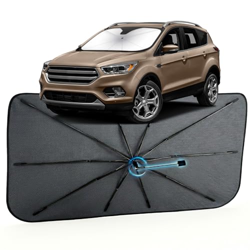 Image of Car Windshield Sun Shade for Ford Escape 2013-2019 -[Reflective Coated Fabric] Sunshade Umbrella for Front Window, Car Shades Sun Visor Keep Car Cool and Protects Interior, 1:1 Exact Fit