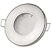 Produktbild JungesLicht LED Bad Einbaustrahler IP65 Optik Edelstahl gebürstet GU10 230Volt Fassung Strahlwassergeschützt Einbauleuchte Deckenspot Leuchtmittel