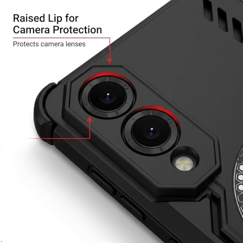 Image of ShieldTech Back Cover Case for Samsung Galaxy S25 Edge 5G | 360 Protection Mobile Phone Case | Mag-Safe | Samsung Galaxy S 25 Edge Back Cover | Samsung Galaxy S25Edge 5+G - Black TPU + PC