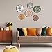 Barydat 6 Pieces Boho Plant Wall Art Decor Wooden Boho Farmhouse Rustic Bohemian Wall Hanging for Bedroom Living Room Office (Retro,8 Inch, 10 Inch)