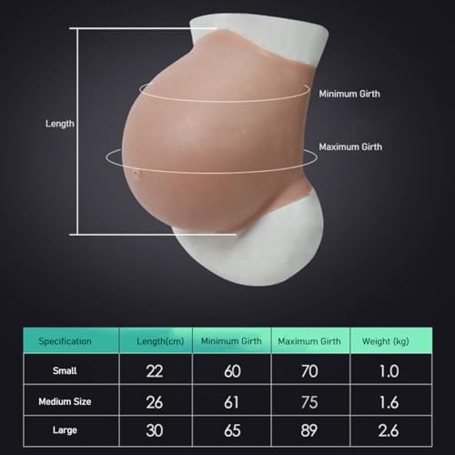Pancia realistica in silicone per gravidanza, morbida e confortevole, ideale per attori e oggetti di scena cinematografici