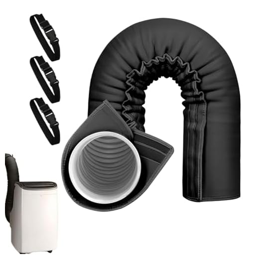 SVCEQZE Funda Portátil Para Manguera De Aire Acondicionado | Cubierta Térmica Protectora Para Mangueras De Aire Acondicionado | Accesorio Ajustable Triple Capa Para Tubo De Escape En Interiores Y