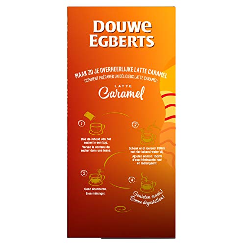 Douwe Egberts Oploskoffie Verwenkoffie Latte Caramel (80 Sachets, Instant Koffie), 10 x 8 Zakjes - Afbeelding 7
