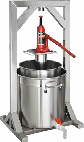 KFJZGZZ Fruit Press, 12/22/36l Fruit Wine Press, Manual Household Press, Stainless Steel Cider Press with Hydraulics, for Making Cider, Wine and Cider~/