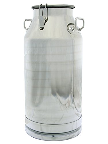 Stainless Steel Milk Transport Cans with Strong, Sealed Lid (13 Gallon)