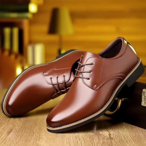 Men’s Dress Shoes Formal Oxford Slip on Business Derby Classic Lace-Up Tuxedo Shoes4