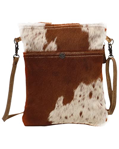Myra Bag Feminino Hair-On Crossbody Marrom Tamanho Único, Marrom, One Size