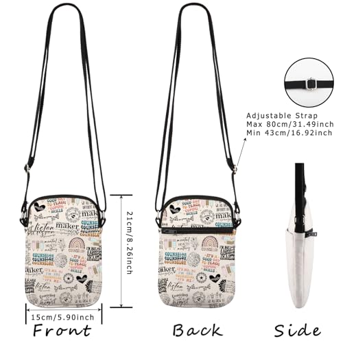 WCGXKO School Counselor Crossbody Bag Bundle Counselor Quote Inspired Gift Counselor Appreciation Gift2
