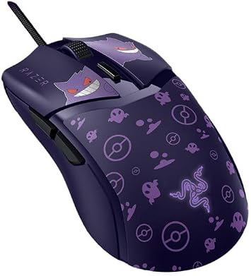 Razer Cobra Gengar Edition - Hafif kablolu oyun faresi - 8500 DPI sensör - 58 g - 3. nesil optik fare anahtarları - Chroma aydınlatma - Speedflex kablo - PC/MAC | Pokémon Gengar