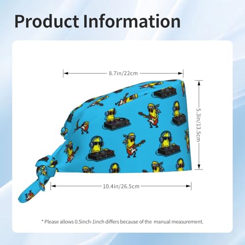 Image of Adjustable Scrub Cap with Sweatband, Breathable Working Hat for Men /Women
