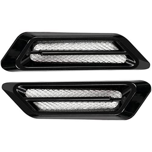 AUTOXBERT 2x Car Air Flow Fender Side Hood Mesh Vent Decoration Cover Sticker Accessories,Universal Cover Car Fender Side Decoration Air Flow Hood Scoop Vent Sticker.