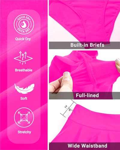 Image of Aqua Eve Women Swim Skirt Tummy Control Swimsuit Skirt High Waisted Bathing Suit Bottom (Available in Plus)