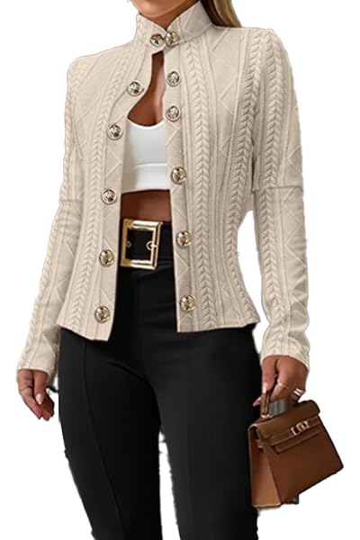 Womens Double Breasted Blazer Casual Business Slim Fit Long Sleeve Textured Open Front Blazer Jackets