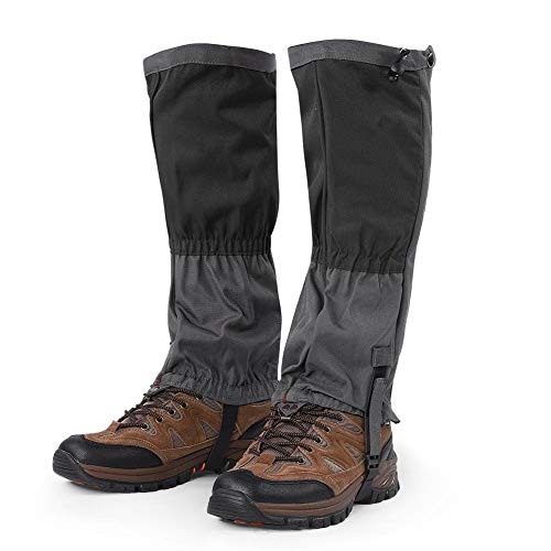 Keenso Snow Legging Gaiters, 1 Pair Outdoor Snow Gaiters Waterproof Gaiters Boot Cover Hiking Legging Gaiters for Skiing, Walking, Camping, Climbing(Black) skighette impermeabili trekking
