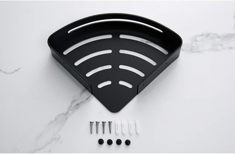 Ruiseawing Bathroom Shelf Shower Shelf Caddy Wall Mounted Aluminum Storage Shelves Storage Bathroom Rack for Kitchen Bedroom