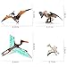 Realistic Pterodactyl Dinosaur Toy Playset Flying Dinosaur Party Pteranodon Model Early Educational Cognitive Toys for 5 6 7 8 Years Old Boys Girls Kid Toddlers 4 PCS
