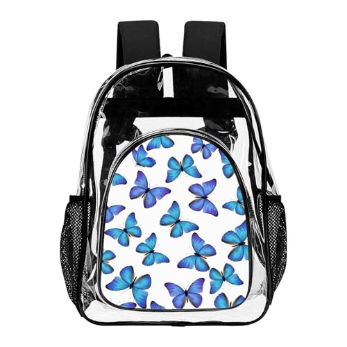 Portable Casual Plastic Backpacks for Women and Men Beach, Travel, Picnic, Vacation, Concerts, Outdoor Picnic Use (Butterfly)