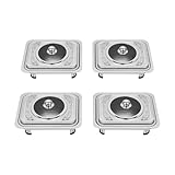 Ensemble de 4 pièces : quatre plateaux de buffet peuvent accueillir quatre plats en même temps sans que les arômes se mélangent et permettent de servir plus d'invités dans une cafétéria.