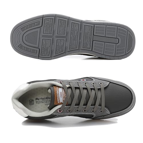 Image of ARRIGO BELLO Mens Casual Shoes Fashion Sneakers Breathable Comfort Classic Lace-Up Low Top Walking Shoes