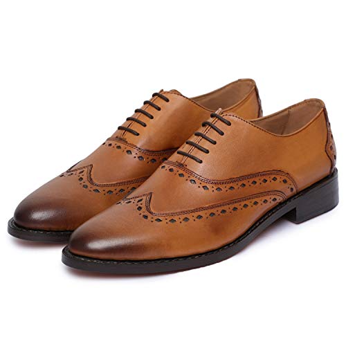 Image of Lethato Captoe Oxford Goodyear Welted Formal Handmade Leather Dress Shoes