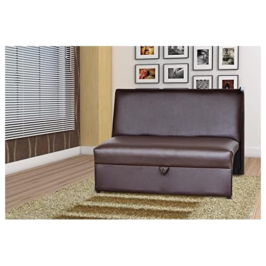 Sofá Cama Malu - Marrom corino