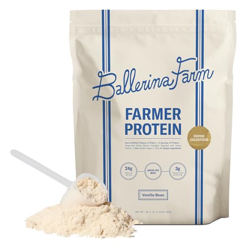 How To Make Protein Shakes Taste Better: 15 Simple Tricks That Actually Work 15 Ballerina Farm Grass Fed Whey Protein Powder, Vanilla Bean, 24g Protein with Collagen Peptides, Bovine Colostrum, Hemp Hearts & Prebiotic Fiber, No Added Sugar or Artificial Ingredients, 20 Servings