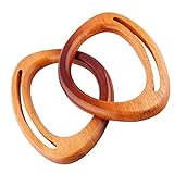 asas de madera para bolsos de plastico Materiales de alta calidad: El mango está hecho de madera de alta calidad, resistente y duradera, con una superficie lisa, no es fácil de deformar y puede usarse durante mucho tiempo.